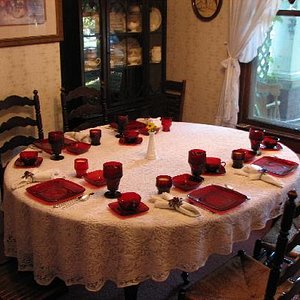 Breakfast table is set