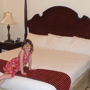 Daughter in bedroom in Baron