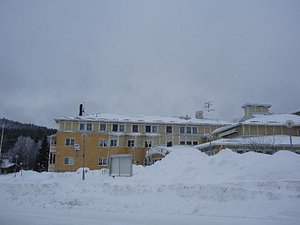 Hotel Tornedalia in Overtornea, image may contain: Neighborhood, Nature, Outdoors, Snow