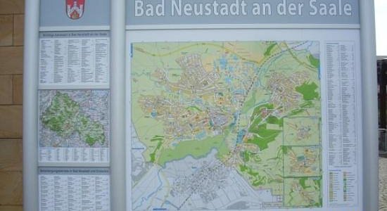 Bad Neustadt an der Saale - the nearest train station to our main location in Germany.