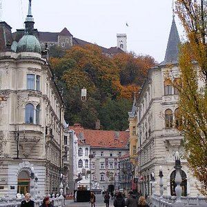 The Castle is overlooking Old Town Ljubljana