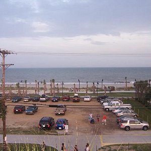 view of beach from motel