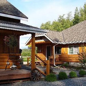 Exterior of the Denali Fireside Cabins