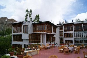 Hotel Omasila in Leh, image may contain: Hotel, Resort, Plant, Chair