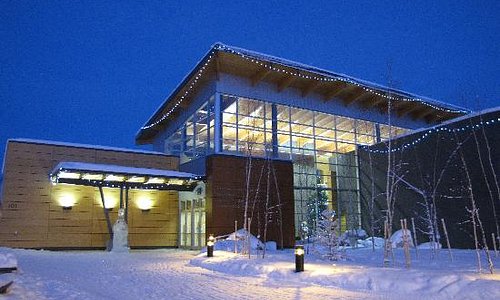 Morris Thompson Cultural & Visitors Center in the winter.