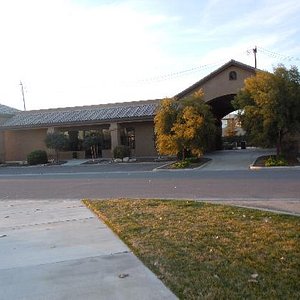 Store, clubhouse and gate to pool area