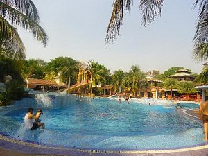 Pragati Resorts in Hyderabad, image may contain: Resort, Hotel, Water, Pool