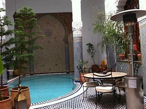Riad Jamai in Fes, image may contain: Villa, Potted Plant, Resort, Hotel