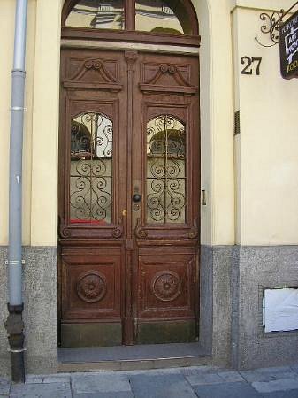 front door (secured entrance)