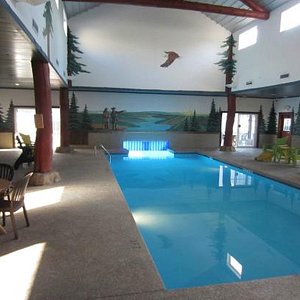 Indoor and outdoor pools connected
