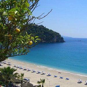 The beach at Parga, 2 minutes from the camp site
