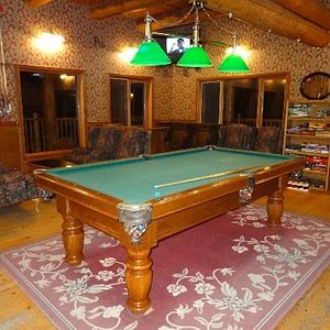 Pool table in the family area.
