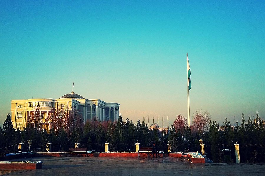 Flagpole with the Flag of Tajikistan image