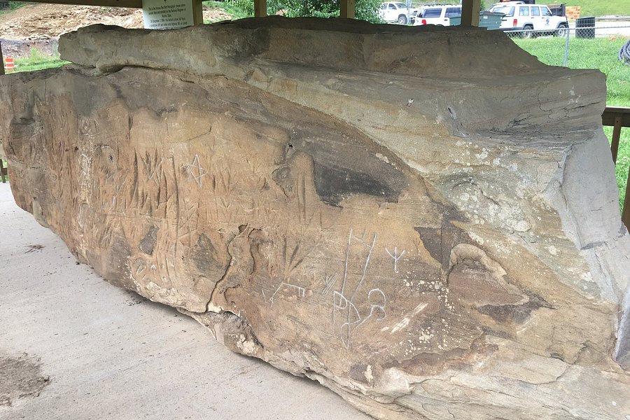 Ancient Petroglyphs Rock image