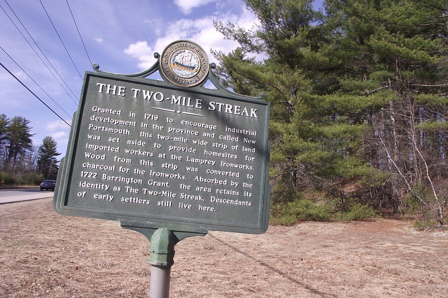 NH State Historic Marker #96 - The Two-Mile Streak image